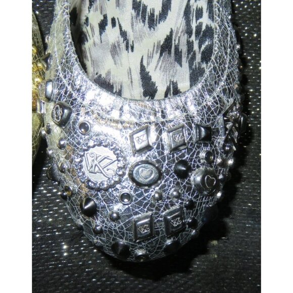 Kathy Van Zeeland Ray Me Ballerina Flats Charm Detail studded ballet flats 7.5 - Picture 4 of 5